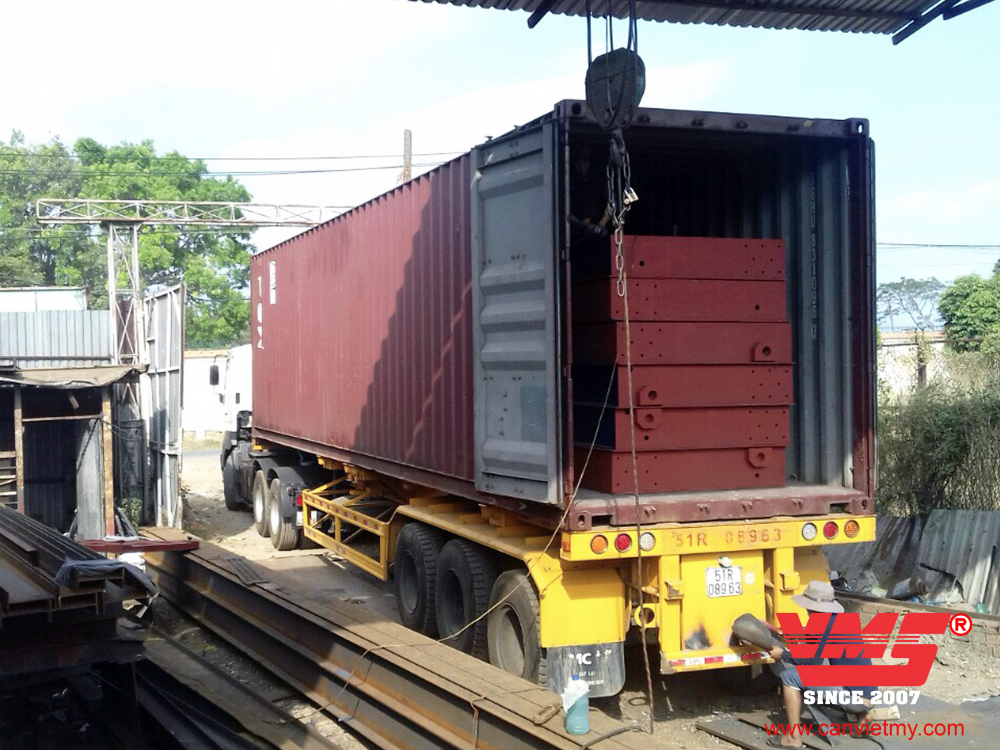 Cân xe tải điện tử 80 tấn 3x18m lắp tại Lào - slide 7